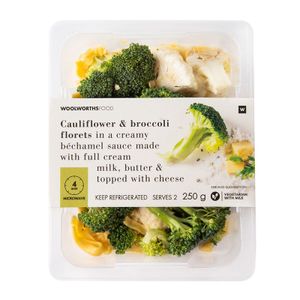 Cauliflower & Broccoli Florets in a Creamy Bechamel Sauce 250 g