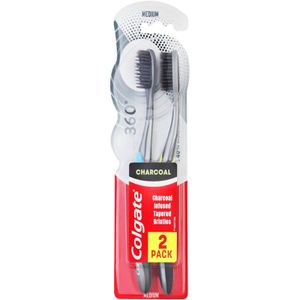 Colgate 360 Charcoal Toothbrush 2 pk