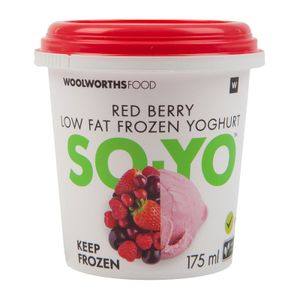 SO.YO? Red Berry Low Fat Flavoured Frozen Yoghurt 175 ml
