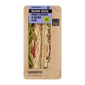 Roast Chicken & Bacon Club Sandwich on Brown Bread