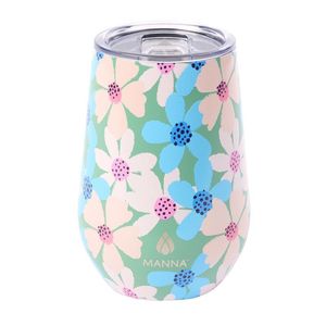 Manna Flower Design Stainless Steel Wine Tumbler 355 ml