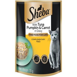 Sheba Cat Food With Tuna Pumpkin and Carrot in Gravy 70 g