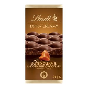 Lindt Extra Creamy Salted Caramel Milk Chocolate Slab 80 g