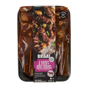 Sweet & Sticky Beef Kebabs with Onion 650 g