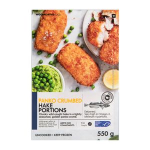 Frozen Panko Crumbed Hake Portions 550 g