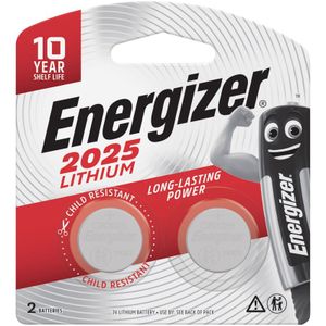 Energizer 2025 3 V Lithium Coin Battery 2 pk