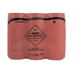 Sparkling Ruby Grapefruit Drink Cans 6 x 300 ml