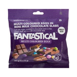 FANTASTICAL? Multi Coloured Eggs Mini Milk Chocolate Slabs 10 x 15 g