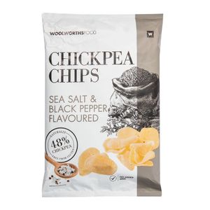 Sea Salt and Black Pepper Flavoured Chickpea Chips 100 g