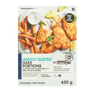 Frozen Lightly Dusted Hake Portions 450 g