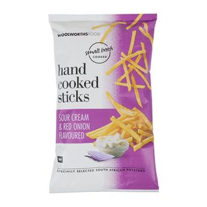 Hand Cooked Sour Cream and Red Onion Potato Sticks 125 g