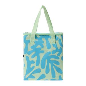 Blue and Green Medium Cooler Bag