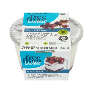 Lactose Free Full Cream Ayrshire Yoghurt with Black Cherry & Chocolate 150 g