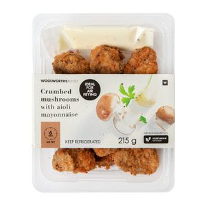Crumbed Mushrooms with Aioli Mayonnaise 215 g