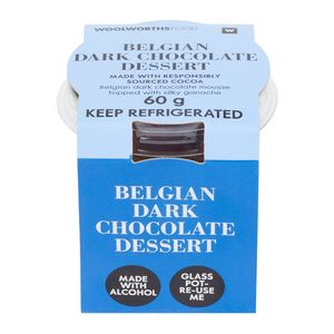 Belgium Dark Chocolate Dessert in Glass 60 g