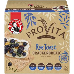 Bakers Provita Rye Toast Crackerbread 125 g