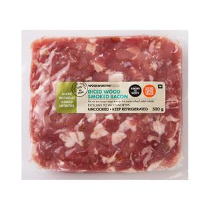 Made Without Added Nitrites Diced Wood Smoked Bacon 500 g