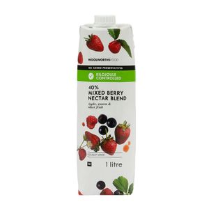 kJ Controlled? 40 % Mixed Berry Fruit Nectar Blend 1 L