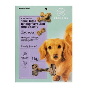 Posh Pets Small Bites Biltong Adult Dog Biscuits 1 kg