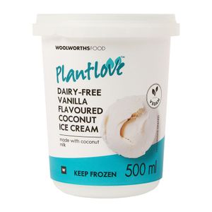 Frozen PlantLove? Dairy Free Vanilla Flavoured Coconut Ice Cream 500 ml
