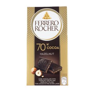 Ferrero Rocher 70 % Dark Chocolate with Hazelnut Slab 90 g