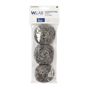 W.LAB? Stainless Steel Spiral Scourers 3 pk