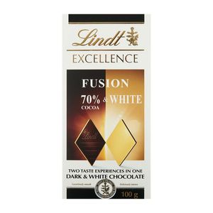Lindt Excellence Fusion Dark And White Chocolate Slab 100 g