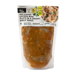 Free Range Chicken Mini Fillets in a Creamy Garlic Sauce 600 g