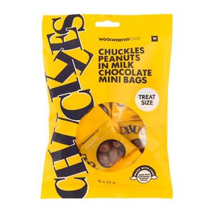 CHUCKLES? Peanuts in Milk Chocolate Party Bags 10 x 25 g