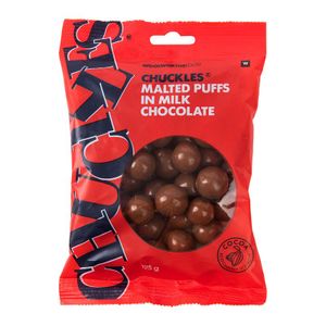 CHUCKLES? Malted Puffs in Milk Chocolate 125 g