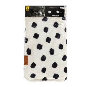 BeOneBreed White and Black Spotted Pet Blanket 91 cm x 71 cm