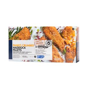Frozen Panko Crumbed Smoked Haddock Fillets 600 g