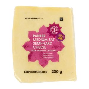 Paneer Medium Fat Semi Hard Cheese 200 g