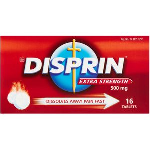 Disprin Extra Strength 500 mg Effervescent Tablets 16 pcs