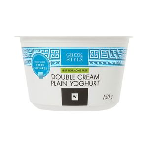 Greek Style Double Cream Plain Yoghurt 150 g