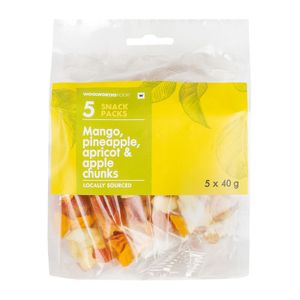 Mango, Pineapple, Apricot and Apple Fruit Chunks 5 x 40 g