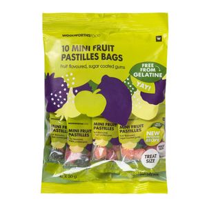 Gelatine Free Mini Fruit Pastilles 10 x 30 g