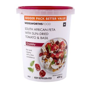 South African Feta Cheese with Sun-Dried Tomato & Basil 400 g
