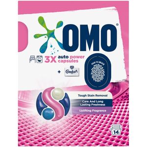 Omo with Comfort Auto Power Laundry Capsules 14 pk