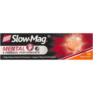 Slow-Mag Mental and Physical Performance Orange Fizz Tablets 15 pcs