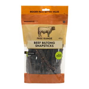 Free Range Beef Biltong Snapsticks 400 g