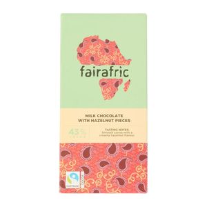 Fairafric 43 % Organic Milk Chocolate with Hazelnut Pieces 80 g