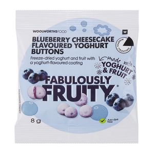 Fabulously Fruity Blueberry Cheesecake Yoghut Buttons 8 g