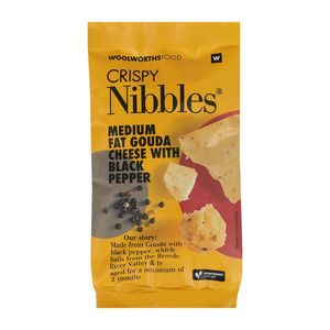 CRISPY Nibbles? Medium Fat Gouda Cheese with Black Pepper 20 g