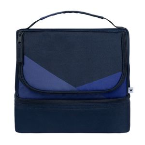 Anti-Bacterial Navy Blue Double Cooler Lunch Bag