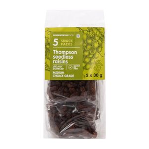Thompson Seedless Raisins Snack Packs 5 x 30 g