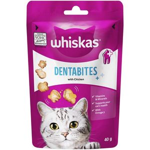 Whiskas Dentabites with Chicken Treats For Adult Cats 40 g