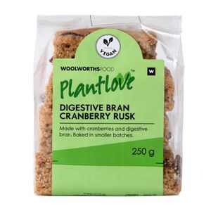 PlantLove? Digestive Bran Cranberry Rusks 250 g