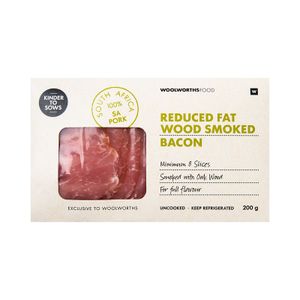 Reduced Fat Wood Smoked Bacon 200 g