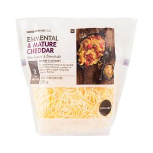 Grated Emmental & Mature Cheddar Cheese 200 g